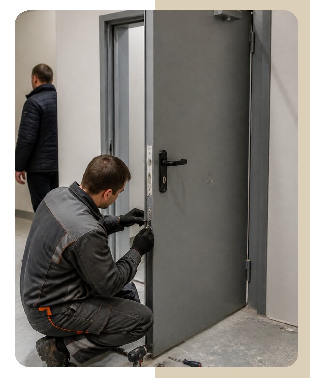 Ремонт противопожарной двери в Черкесске по цене 6627 р. | ДвериЛегко-Чрк